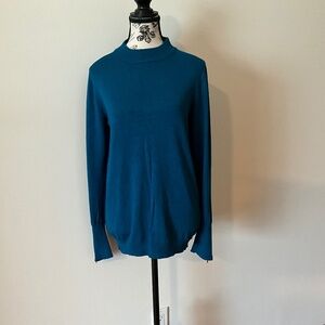 Ivanka Trump Women’s  Sweater with Mock Neck Dark Turquoise Size L